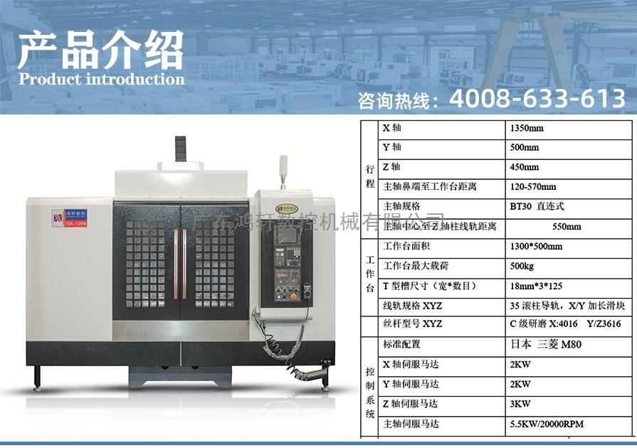 1350型材加工中心配置